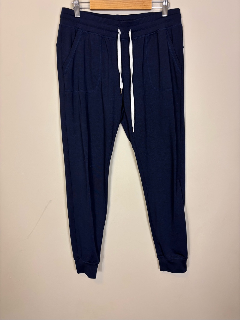ZYIA Men's Navy Jogger Pants with White Drawstring Large